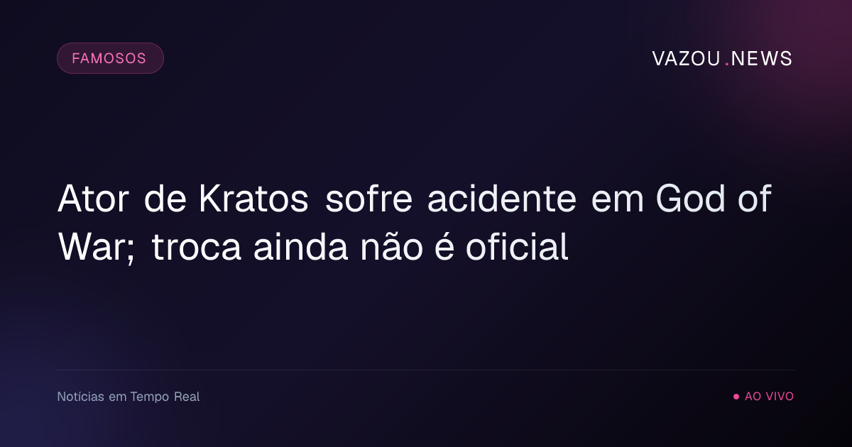 Ator de Kratos sofre acidente em God of War; troca ainda não é oficial