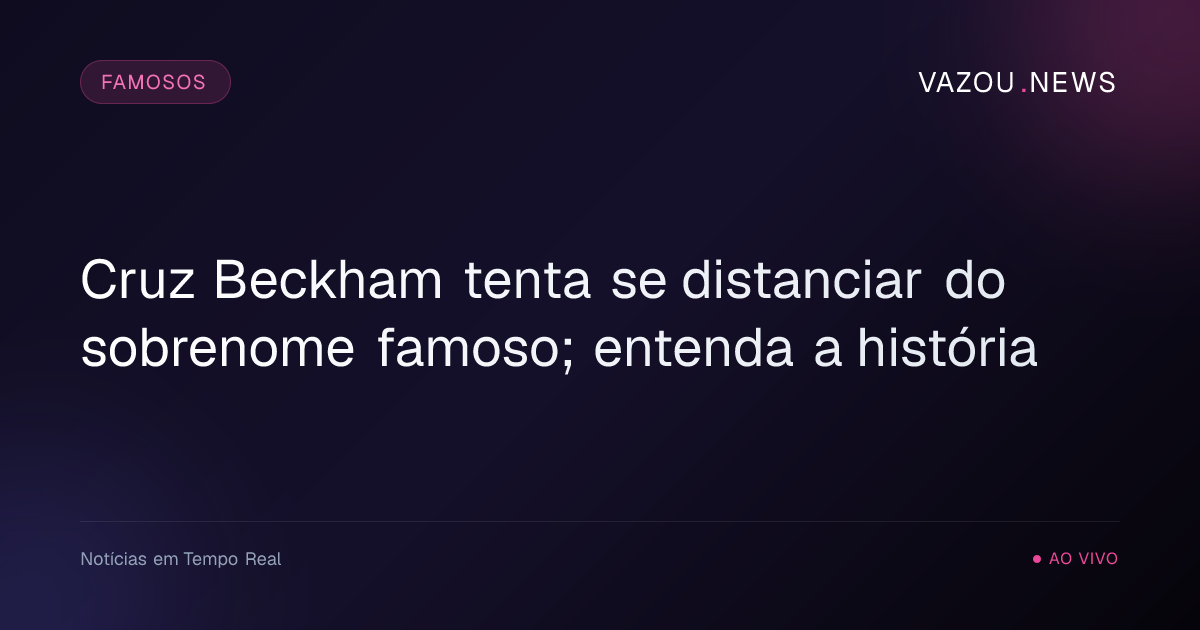Cruz Beckham provoca irmão Brooklyn em novo EP e sugere reconciliação