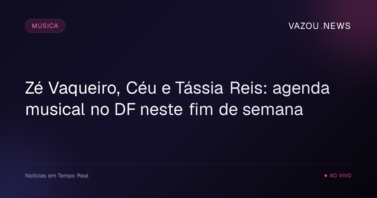 Nattan, Veigh e Barão Vermelho: Atrações Imperdíveis no DF Este Fim de Semana